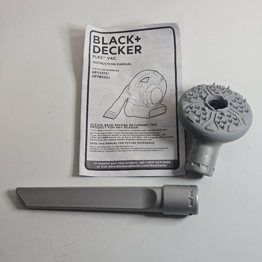 Black & Decker HFVB35J Replacement Attachments Rubber Bottom Head/Crevice/Manuel